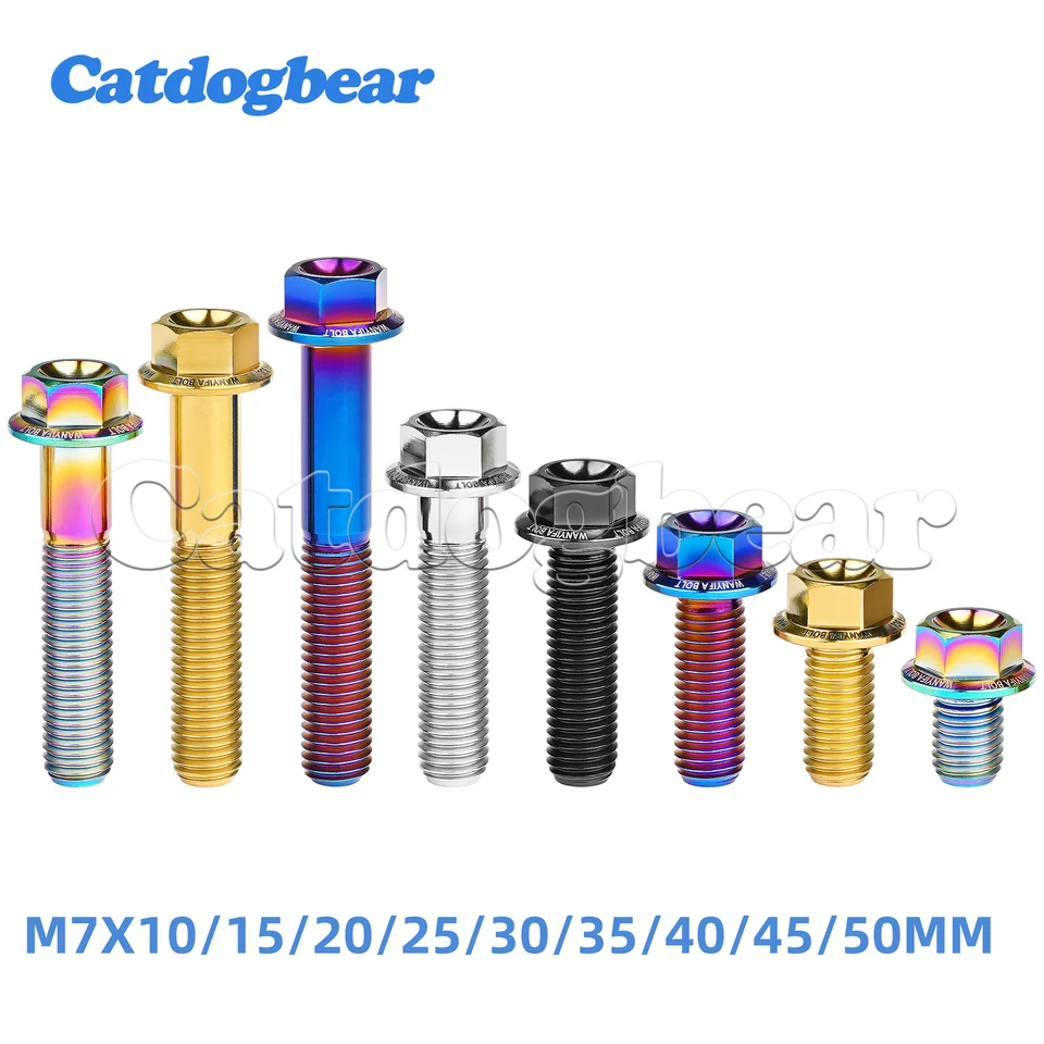 CATDOGBEAR TITÁNKA PULLA M7 X10 15 20 25 30 35 40 45 50 mm skrutka závit 1,0MM