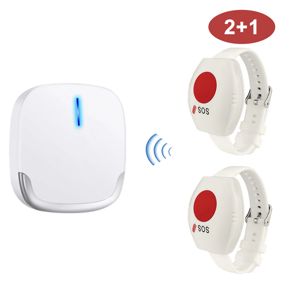 Catel Wireless Caregiver Pager Pohotovostná inteligentná SOS Tlačidlo na tlačidlo PAGER pre nemocnicu starší starší pacient osobné upozornenie