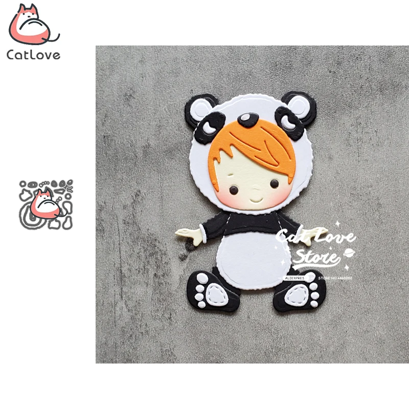 Catlove Panda Baby Animal Metal Cutting Dies Scrapbooking form Stencil Die Cuts Card Card Craft Embosing Nové zomrieť pre rok 2020