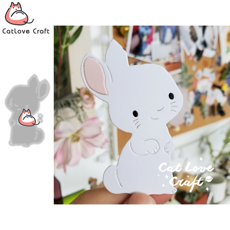 Catlove Rabbit Animal Metal Cutting Dies Scrapbooking formy šablón Die Cuts Card Card Making Craft Embosing Nové zomrieť pre rok 2022