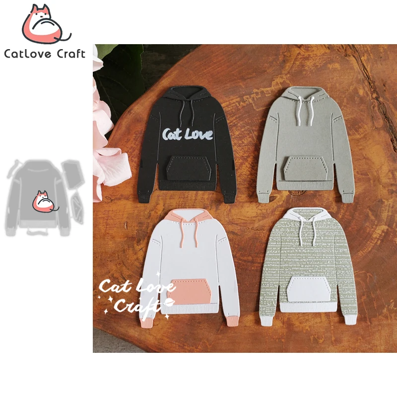 Catlove Strhirt Clothing Metal Cutting Dies Scrapbooking Stencil Die Cuts Card Card Tvorba remeselníka remeselníka Embosing Nové zomiera na 2023