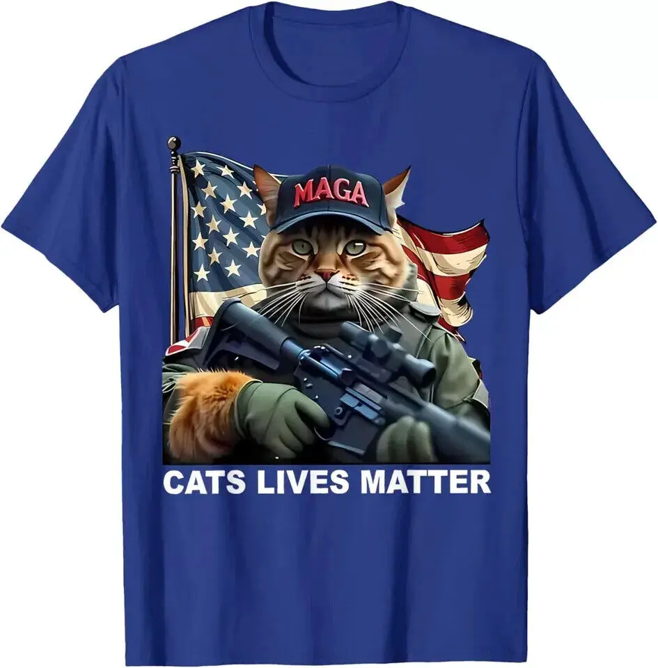 Cats Lives Matter Funny Trump 2024 Tričko CAT MAGA UNISEX
