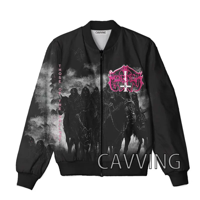 Cavving 3D tlačená kapela Marduk Band Bomber Bombets Men Muži z kabátu Coat Coat Zip Up Batchets for Women/Men J02