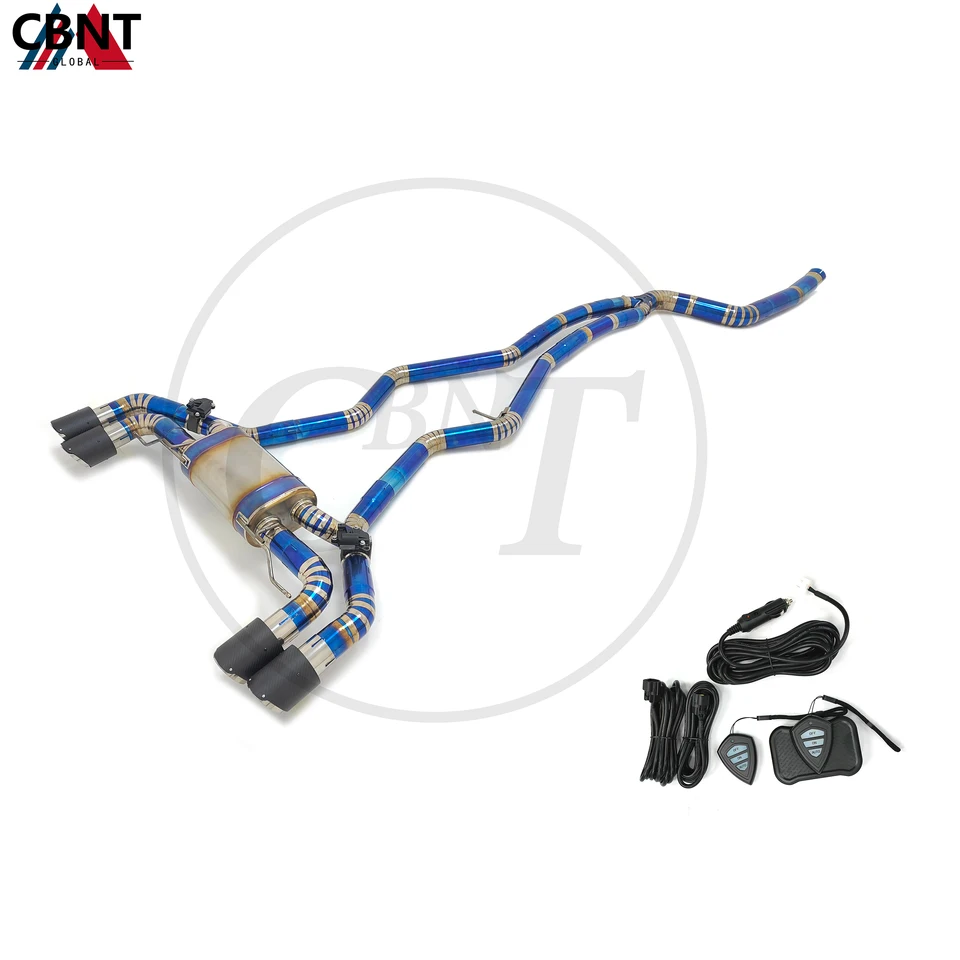 CBNT pre BMW M240I G42 M340I G20 M440I G22 B58 3,0T Valved Výfukové potrubie Catback s výfukovým systémom tlmiča tlmiča ventilu Titán Titán