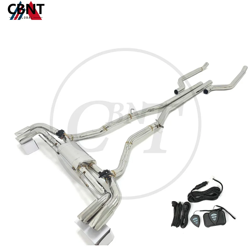 CBNT pre BMW X5 G05 X6 G06 X7 G07 M50I M60I V8 4.4T VENTÁLNA VENTAL CATBACK SS304 Výfukové potrubie s tlmičom tlmiča ventilu
