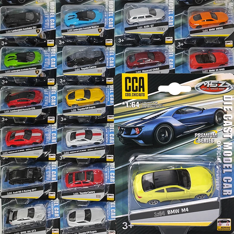 CCA 1:64 BMW M4 Z4 M850I M4 GT3 Vynikajúci závesný model klasický automobil Model zliatiny zliatiny zliatiny automobilu