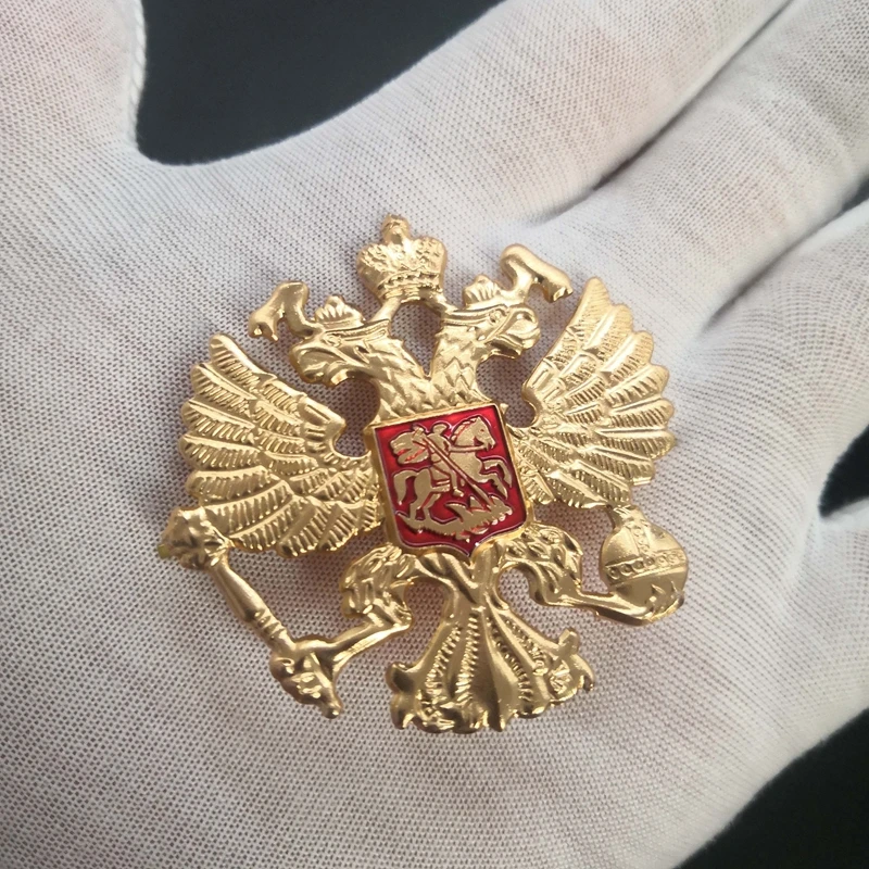 CCCP medaila Rusko s dvojhlavým orlom medailou národný znak kokádový klobúk odznak brošňa