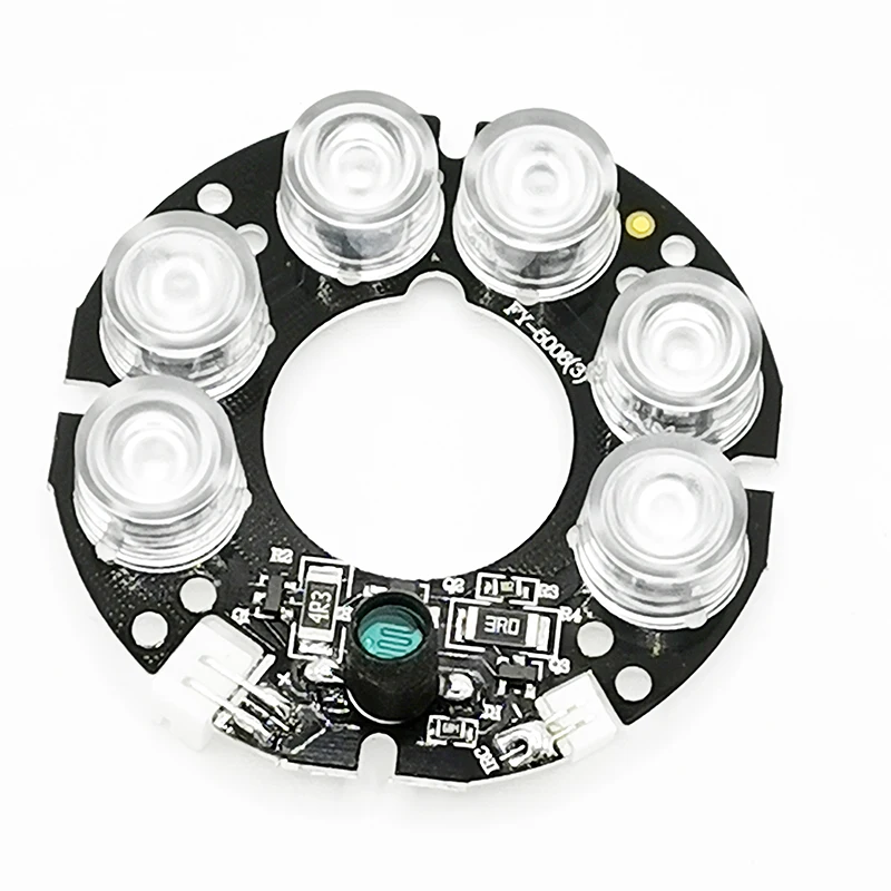 CCTV IR LED svetlá SPOT Nano Infračervené svetlo 6 GRAIN IR LED doska pre bezpečnostné sledovacie kamery Priemer nočného videnia 53 mm