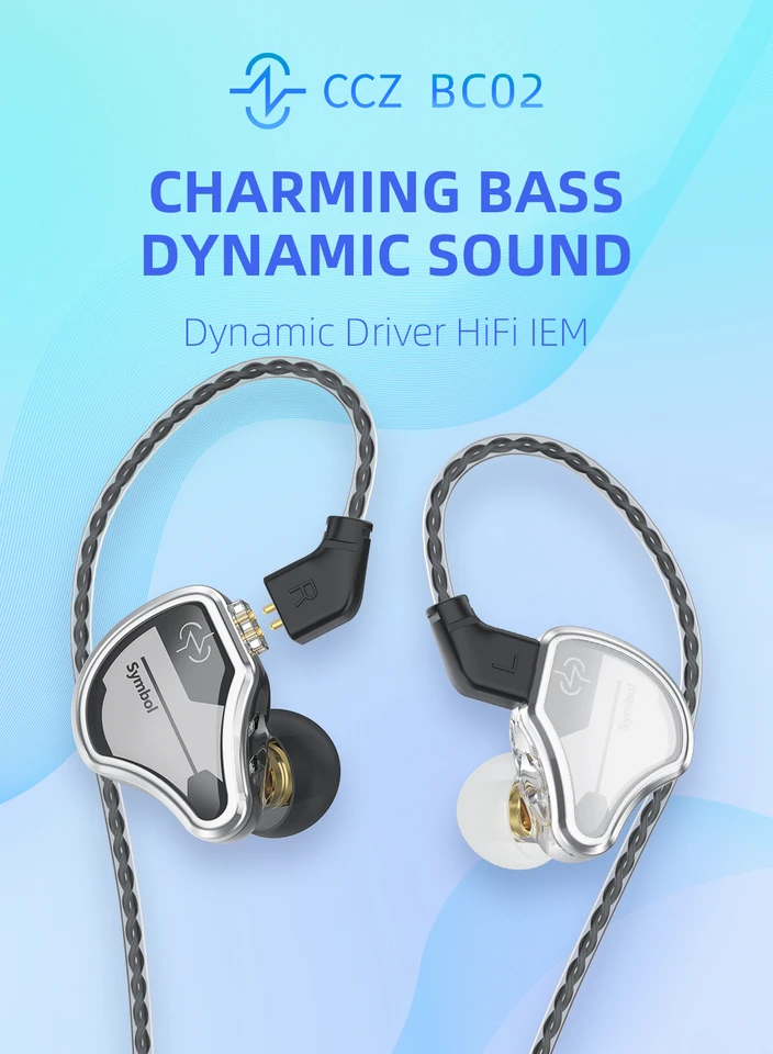 CCZ BC02 2pin kábel do uší slúchadlá 102 dB 20-20 kHz SPL/MW pre speváckych hudobníkov káblové slúchadlá IEMS pre herné káblové slúchadlá