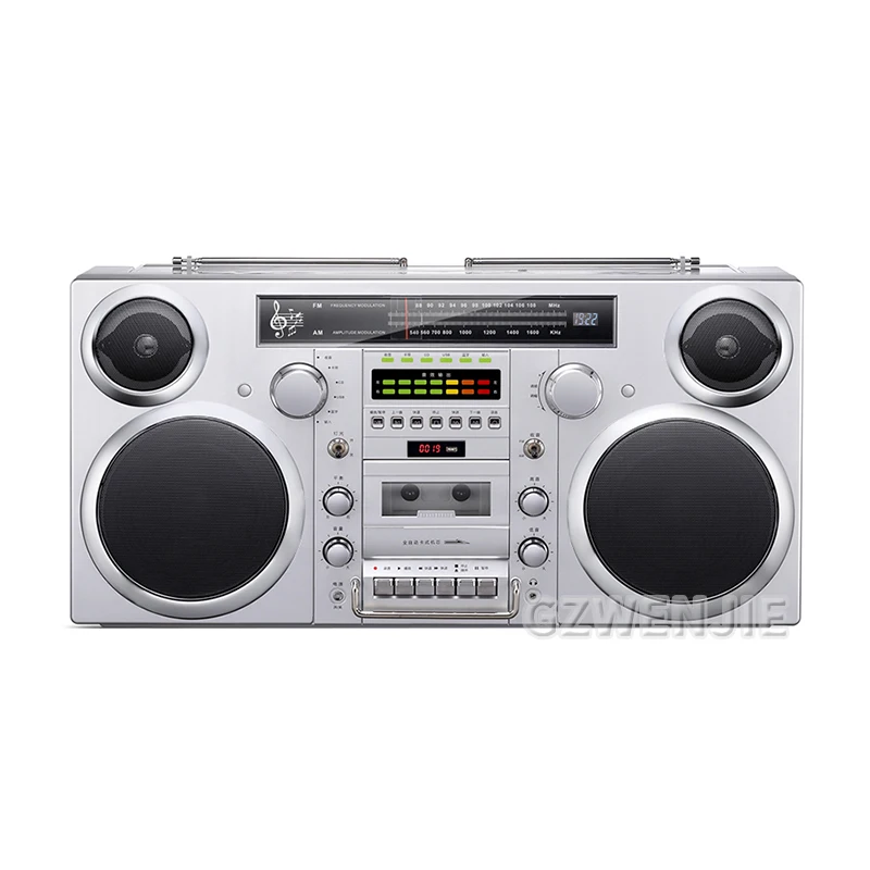 CD prehrávač Boomox Cassette Player Combo s Bluetooth AM FM Radio hrá Aux USB mp3 s diaľkovým ovládaním AC/DC napájaný