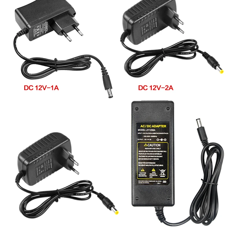 CE UK Zátky AC-DC Power Sumping 5V 6V 7V 9V 12V 1,5A 2.1a 2.5a 4a 8a nástenná zástrčka AC DC DC Switing Power Adapter so 4 konektorom PIN