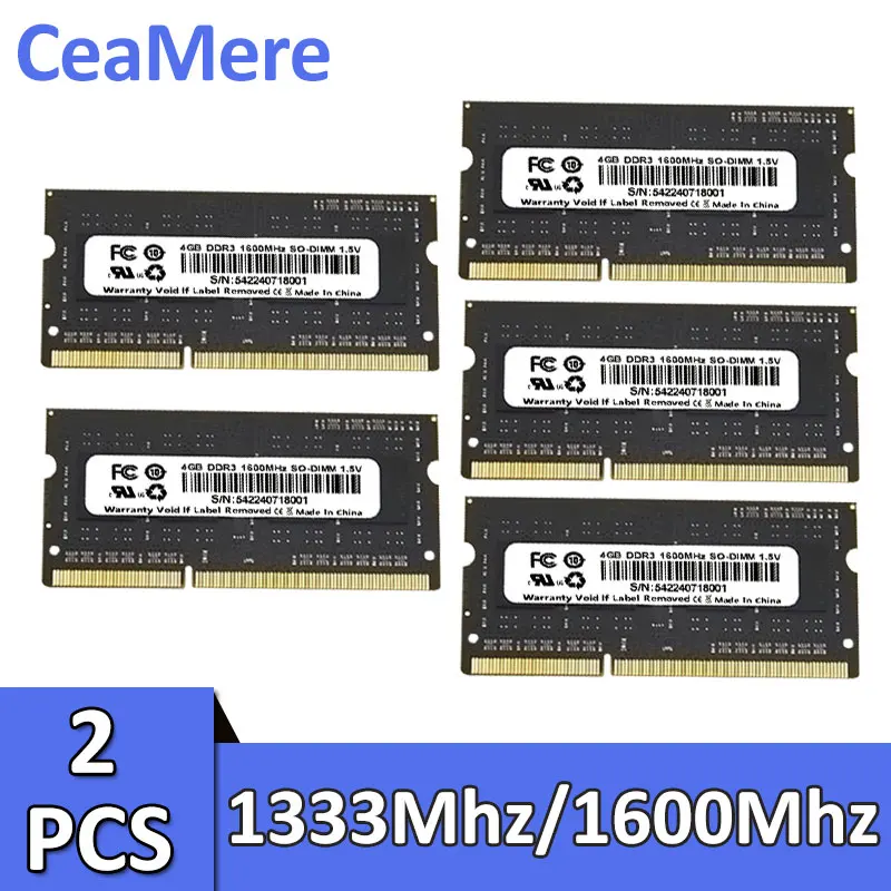 CEAMERE DDR3 2 PCS Desktop Computer Pamäť, 4G, 8G, 1333 MHz, 1600 MHz, 240-kolík RAM Memoriam PC Memory Card Veľkoobchod