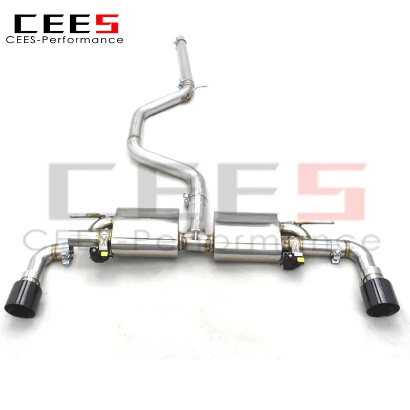 CEES Kvalita Valved Sport Catback výfukový systém pre VW Golf 7/7,5 MK7/MK7.5 GTI 2.0T 2014-2020