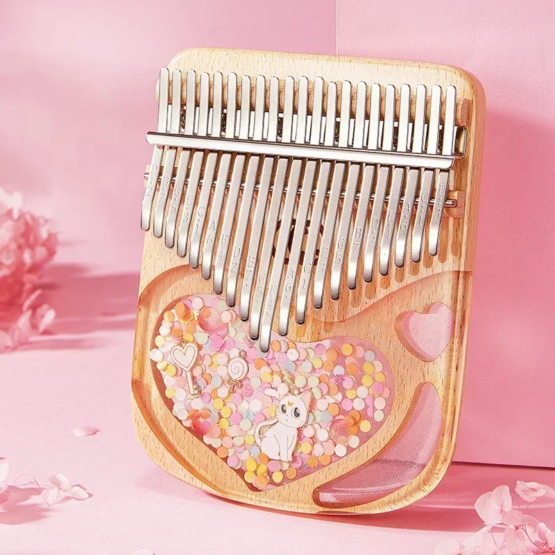 CEGA 17 21 Kľúč Kalimba Resin Transparentné palcové klavír Klávesové kľúče hudobný nástroj Crystal Kalimbas Piano Darčeky pre začiatočníkov