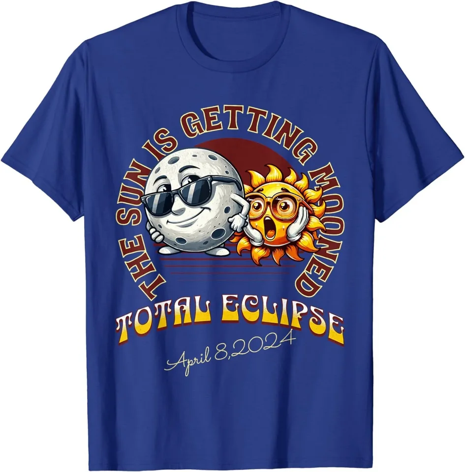 Celkom Slnka Eclipse Chase 2024 Slnko dostáva tričko Unisex Mooned Unisex