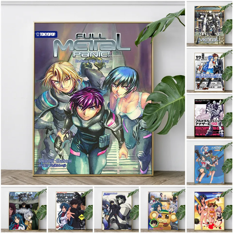 Celá kovová panická anime plagát japonská manga postava tlač Art Canvas maľba domáca dekorácia nástenný obrázok Obrázok