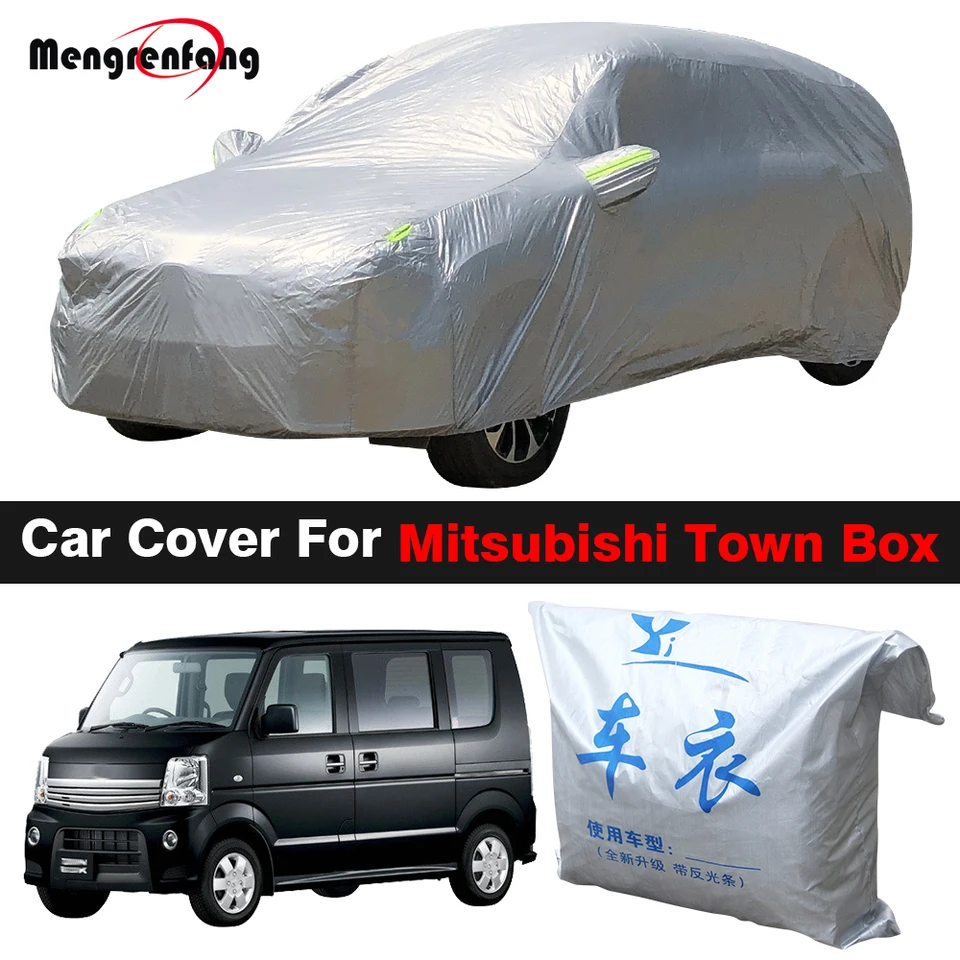 Celý kryt automobilu Vonkajšie anti-UV slnečné tieň Rain Sneh vietor bránia pokrytiu prachu pre Mitsubishi Town Box