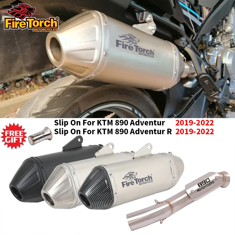 Celý systém Motocykel výfukového mlčku Mid Link Pipe Espace Moto Modify Slip On pre KTM 890 Adv Duke 890 Adventure R 2019-2022
