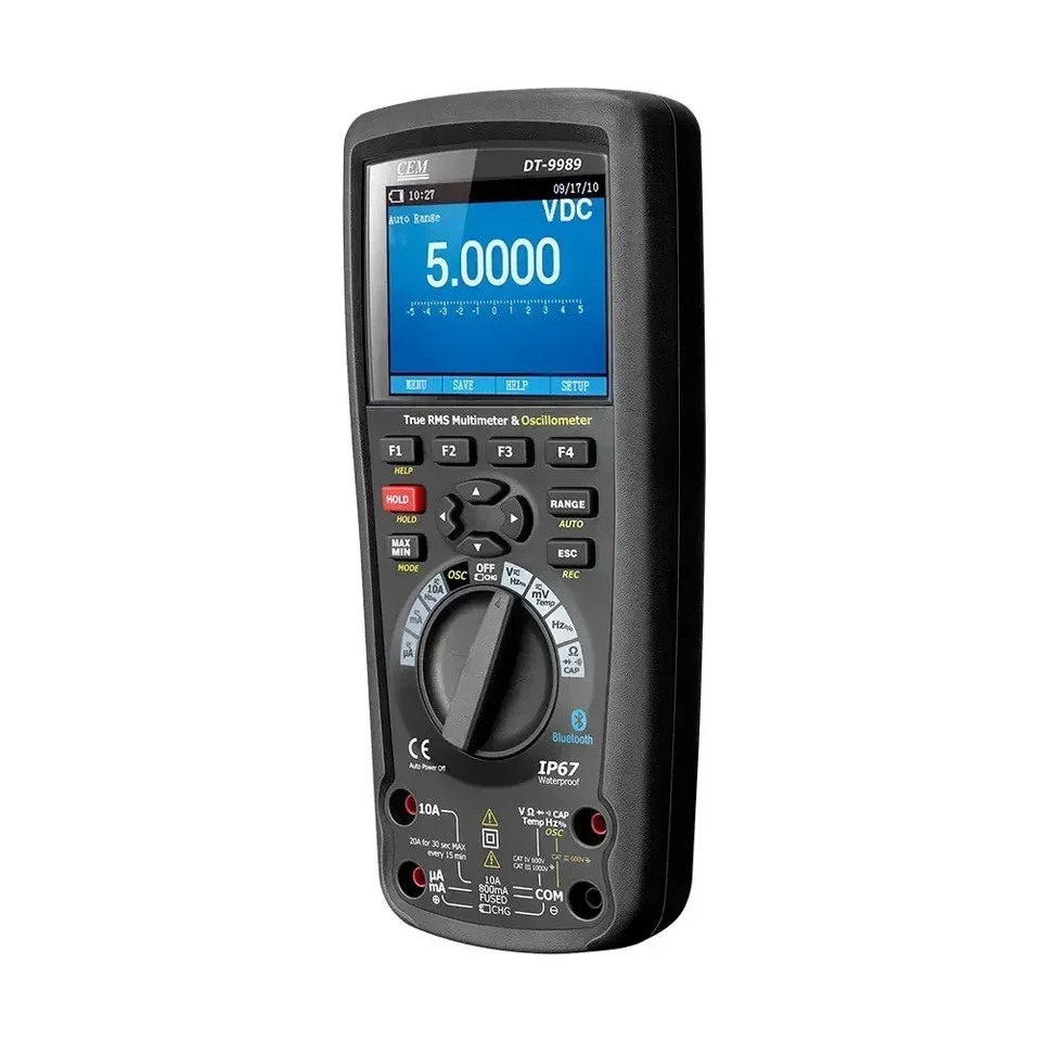 CEM DT-9989 Professional True RMS Industrial Digital Digital Osciloscope Multimeter Prenosný s TFT Color LCD Display