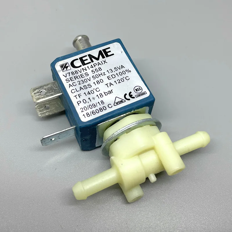 CEME V788 2 WAY NOCNALLY OTVORENÝ AC230V 50HZ 18BAR Vodná kvapalina Vzduch parná plastová plastová káva Espresso solenoidný ventil