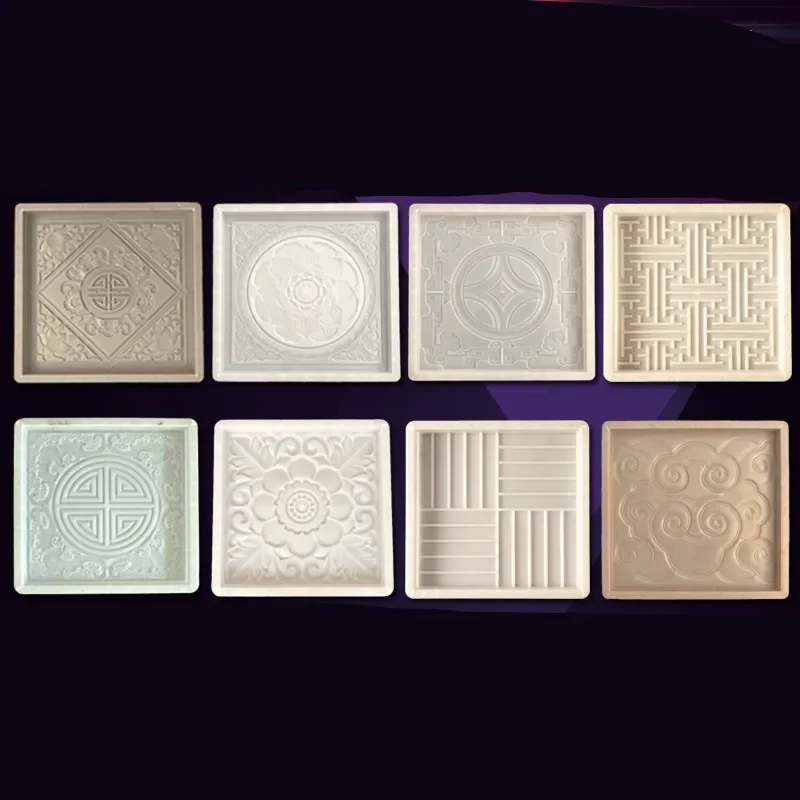 Cement Antique Flower Brick Fold Square Garden Wall Trvala tehlová forma 3D rezbárske betónové plastové dlažobné formy