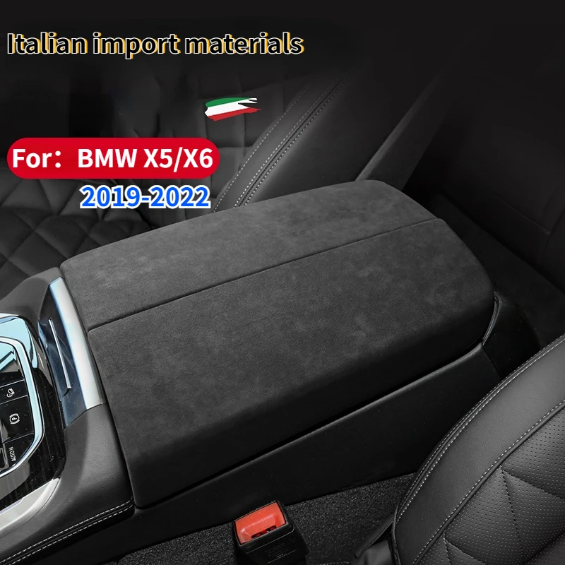 Centrum automobilov Console Rat Mat Car Styling Taliansko Super semišový kryt pre BMW X5 X6 G05 G06 2019-2022 Interné príslušenstvo