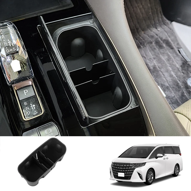 Centrum automobilu Silikónová vodná pohár držiak na úložnú skrinku pre Toyota Alphard Vellfire 40 Series 2024 LHD