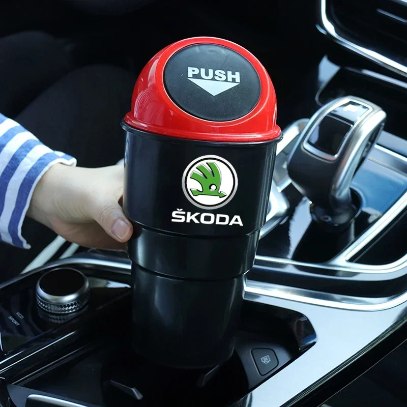 Centrum Car Center Console Flip Trash pre Škoda A7 Tour RS Fabia 2 1 Rapid Kodiaq Superb Kamiq Yeti Karoq Felicia Kodiak Interiér