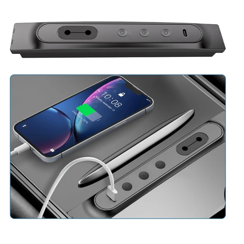 Centrum Car Center Smart Docking Station Multifunkčné fyzické tlačidlá s USB Hub pre Tesla Model 3/Y 2021-2023
