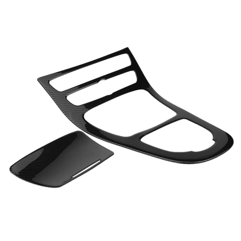 Centrum Car Control Gear Shift Panel Decanrative Tink Cover Cover Farba uhlíkových vlákien pre Mercedes Benz E Class W213 2015-2018
