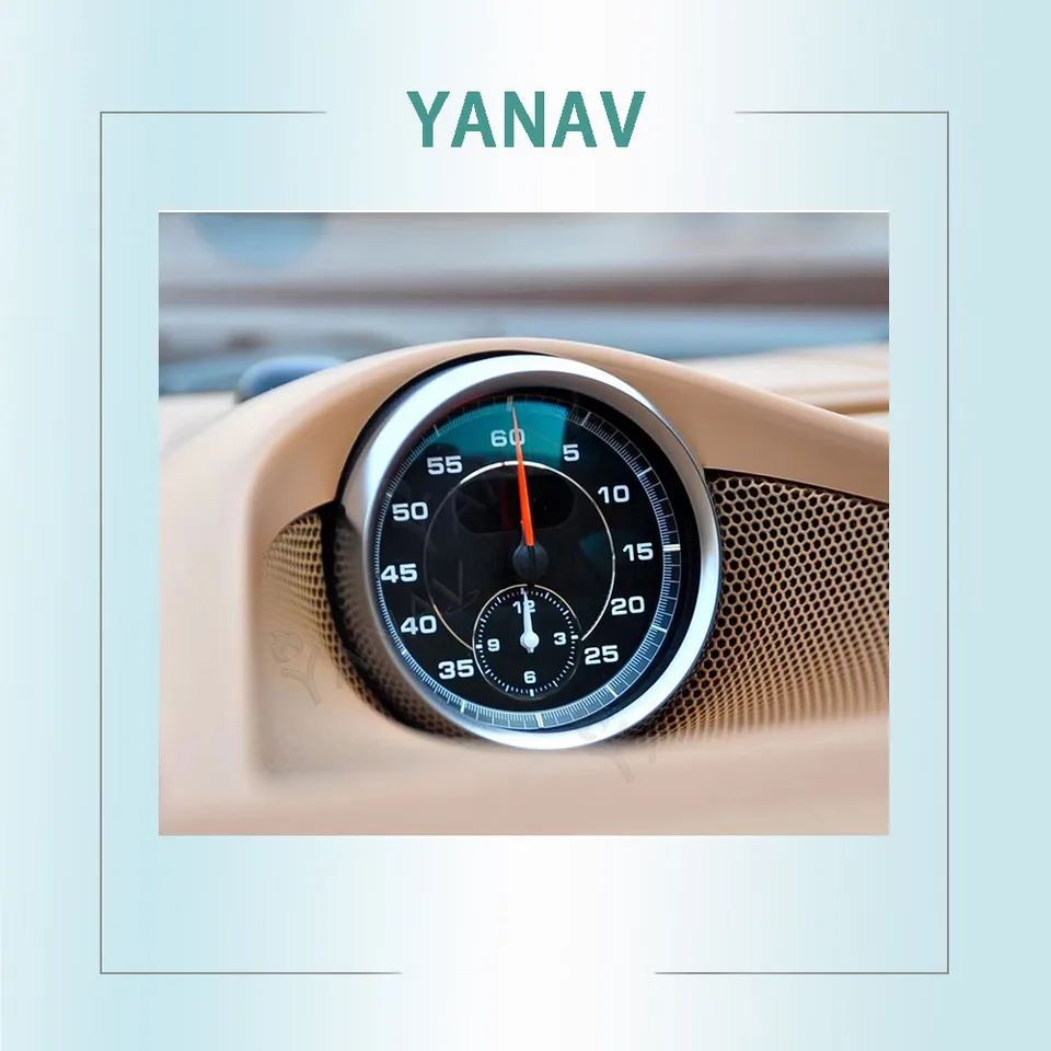 Centrum interiérového prístrojového panela pre Porsche Panamne 2010-2016 Compass Compass Time Electronic Meter Clock Passional