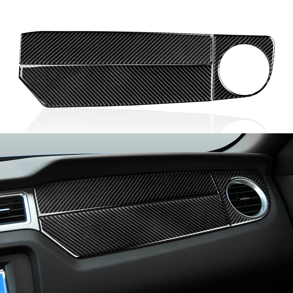Centrum pre centrum Carbon Fiber Center Consoles Prístrojové panely nálepky pre nálepku pre Ford Mustang 2009-2014