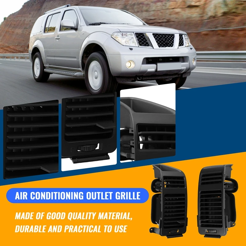 Centrálna konzola doľava+pravá strana AC Air Vent Grille pre Nissan Armada Titan 2004-2006 Pathfinder 68421-7S000 68420-7S000