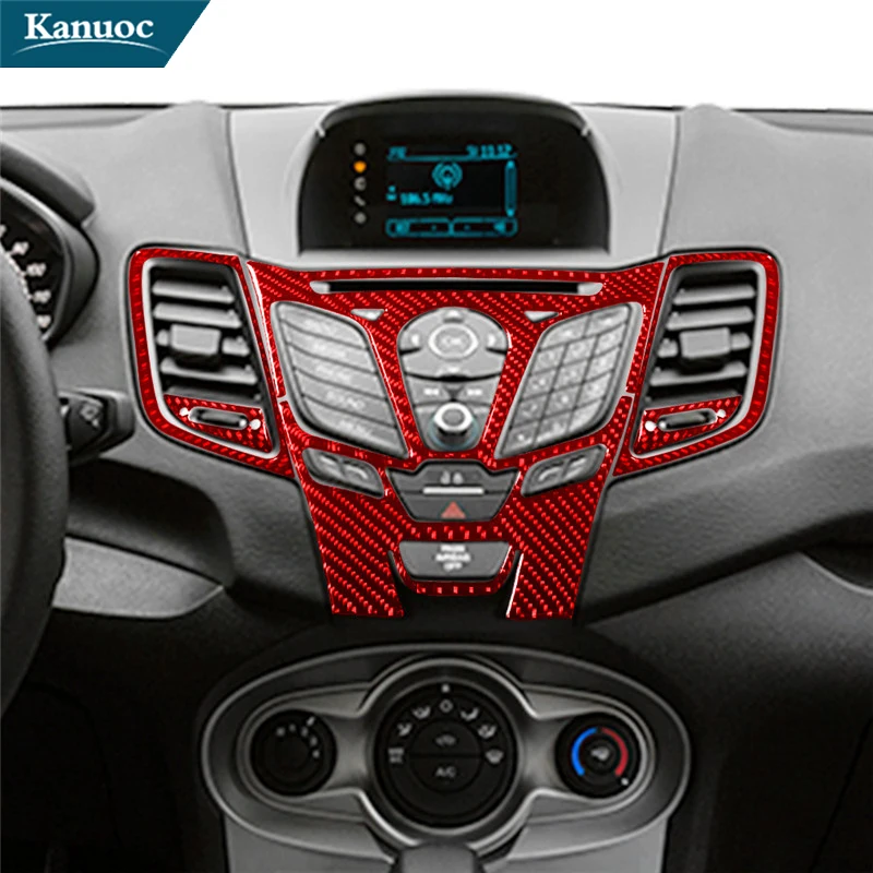 Centrálna rádiová konzola pre Ford Fiesta 2011-2015 Centrálne vzduchové vetracie nálepky automobilu Interiér dekoratívne doplnky