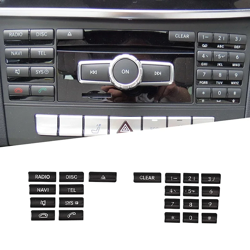 Centrálne ovládacie počítače CD Panel Decanrative Patch Trim Stickers ABS pre Mercedes Benz C/E Class W204 W212 GLK CLS 2012-2013