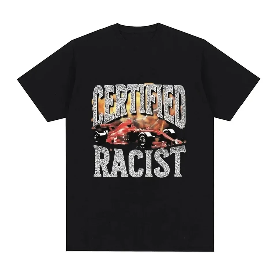 Certifikované pretekárske auto vtipné grafické ženy Tričko Men módne vinobranie krátke rukávy tričko s nadmerne veľkým tričkom Streetwear