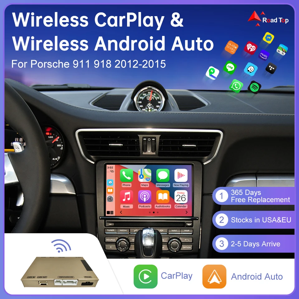 Cesta Top Wireless Carpaly pre Porsche 911 918 PCM 3.1 Systémová podpora systému Android Automatické zadné fotoaparáty Airplay Zrkadlenie