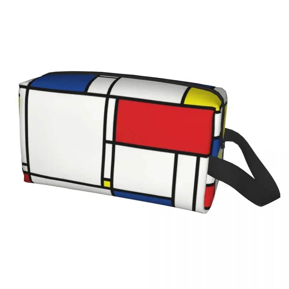 Cestovanie Piet Mondrian Minimalista de Stijl toaletná taška módne moderné umenie kozmetický organizátor kozmetický úložný priestor DOPP KIT