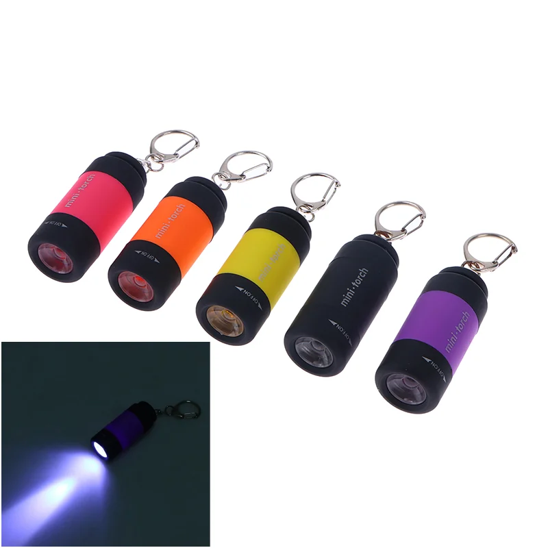 Cestovať vonkajšie prenosné detské baterky malé kľúče svetlo USB nabíjanie baterky Silná LED dióda
