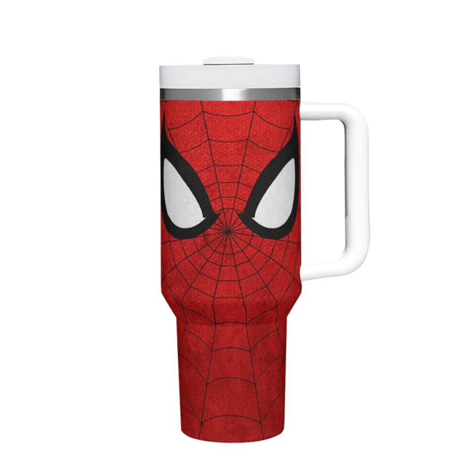 Cestovné hrnčeky Spider Man Spider Man z nehrdzavejúcej ocele 304 Fľaša na vodu 40oz/1200 ml