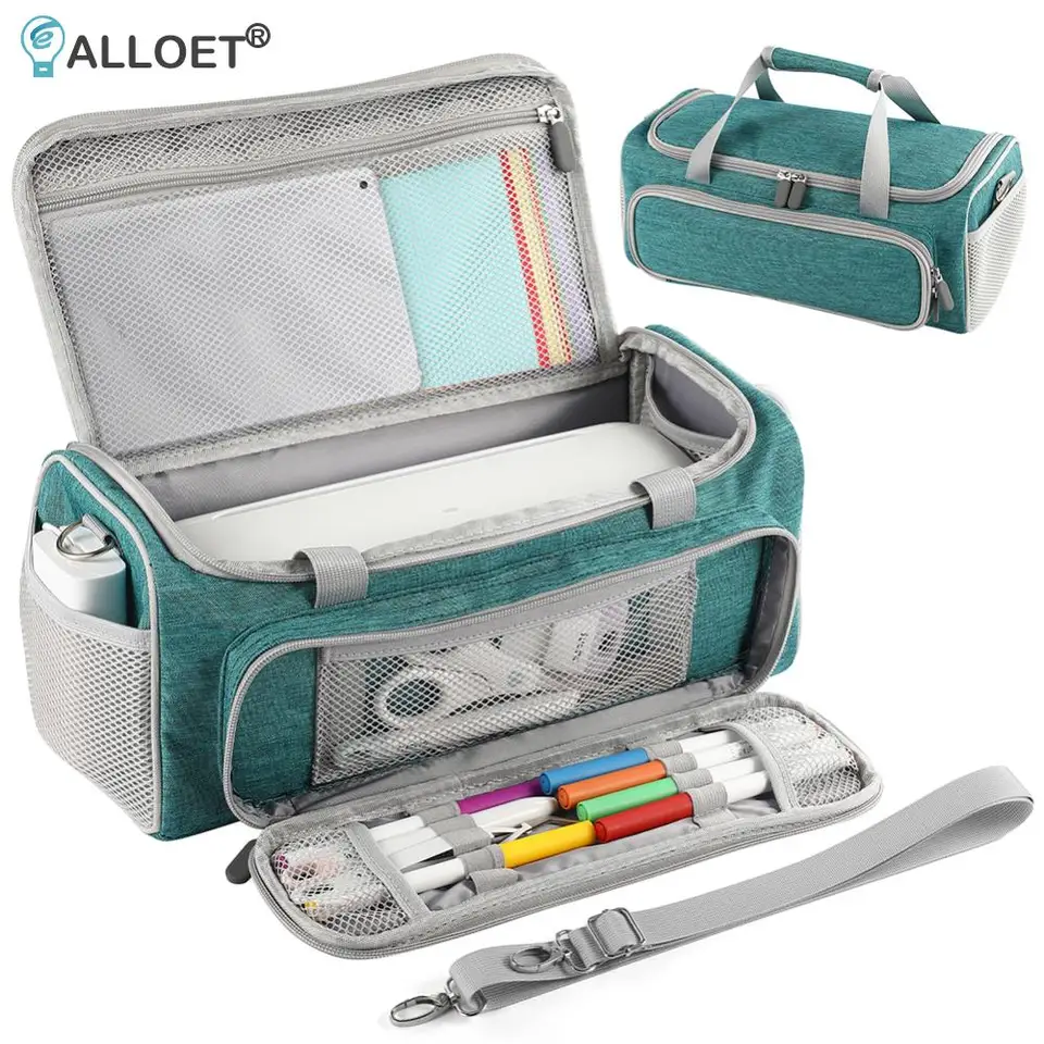 Cestovné vrecko Vodotesné skladovacie organizátor Anti-Scratch Tote Bag s viacerými vreckami pre Cricut Joy Xtra Smart Cutting stroj