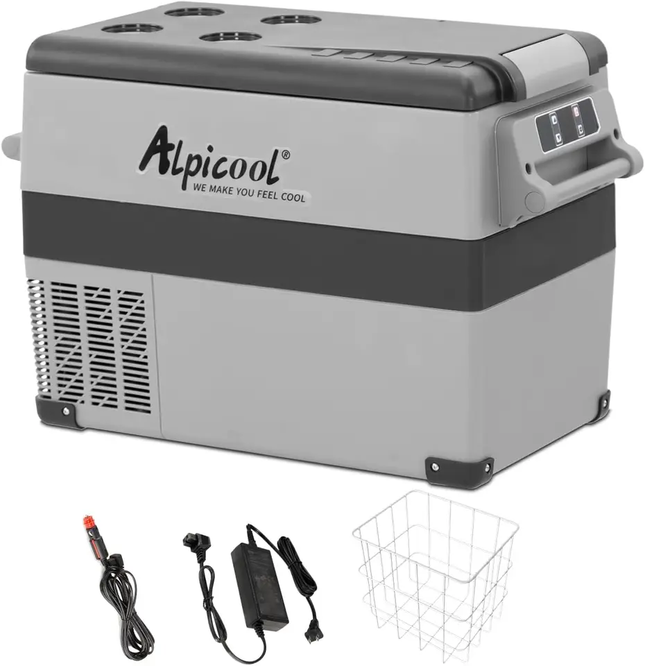 CF45 Prenosná chladnička chladničky s 12 voltom 42 Quart (40 litra) rýchle chladenie 12 V Carbon -4 ℉ ~ 68 ℉ Coiler automobilu