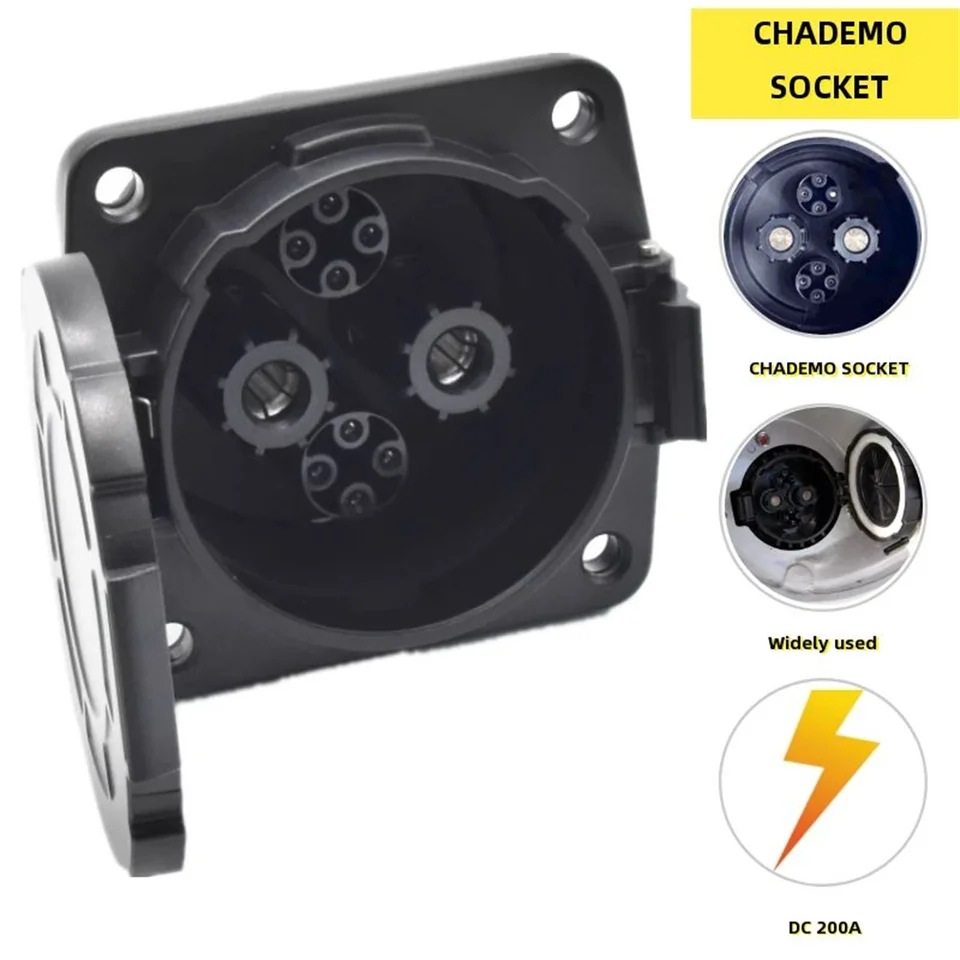 Chademo EV nabíjačka konektor Chademo Socket 200a EVSE Chademo Inlet Socket pre elektrické doplnky pre automobily pre Ford pre Nissan