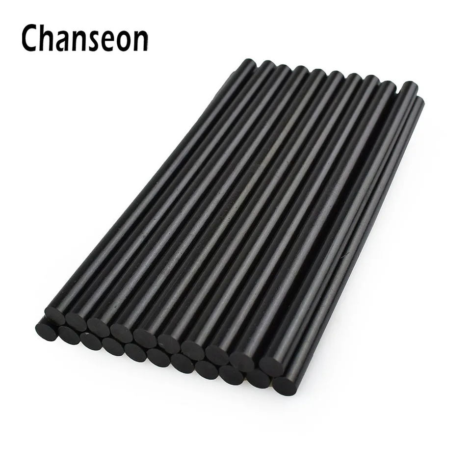 Chanseon Glue Gun Accessories Sticks Adhesive DIY Opravy Nástroje 20 PCS/LOT 7 mm 150 mm čierne horúce lepiace lepidlá