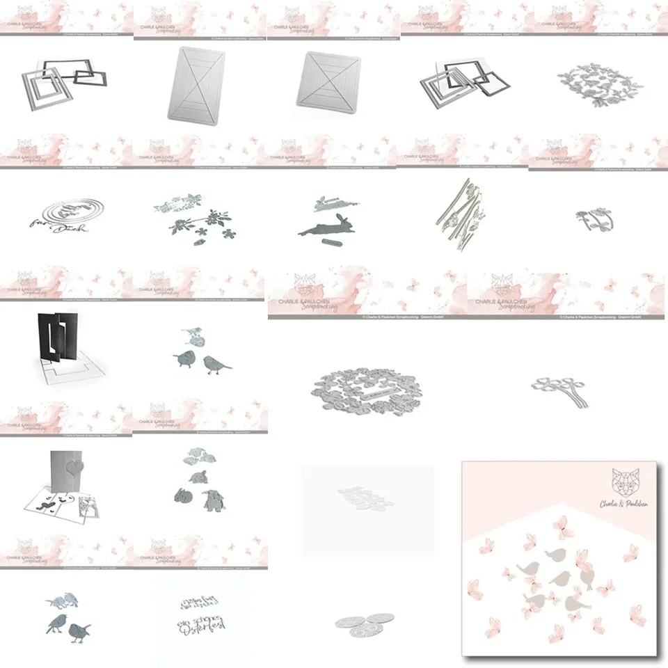 Charlie a Paulchen Rammer Cutting Dies Scrapbook Diary Dekorácie šablón Šablóna Šablóna DIY Greating Card Ručne 2024