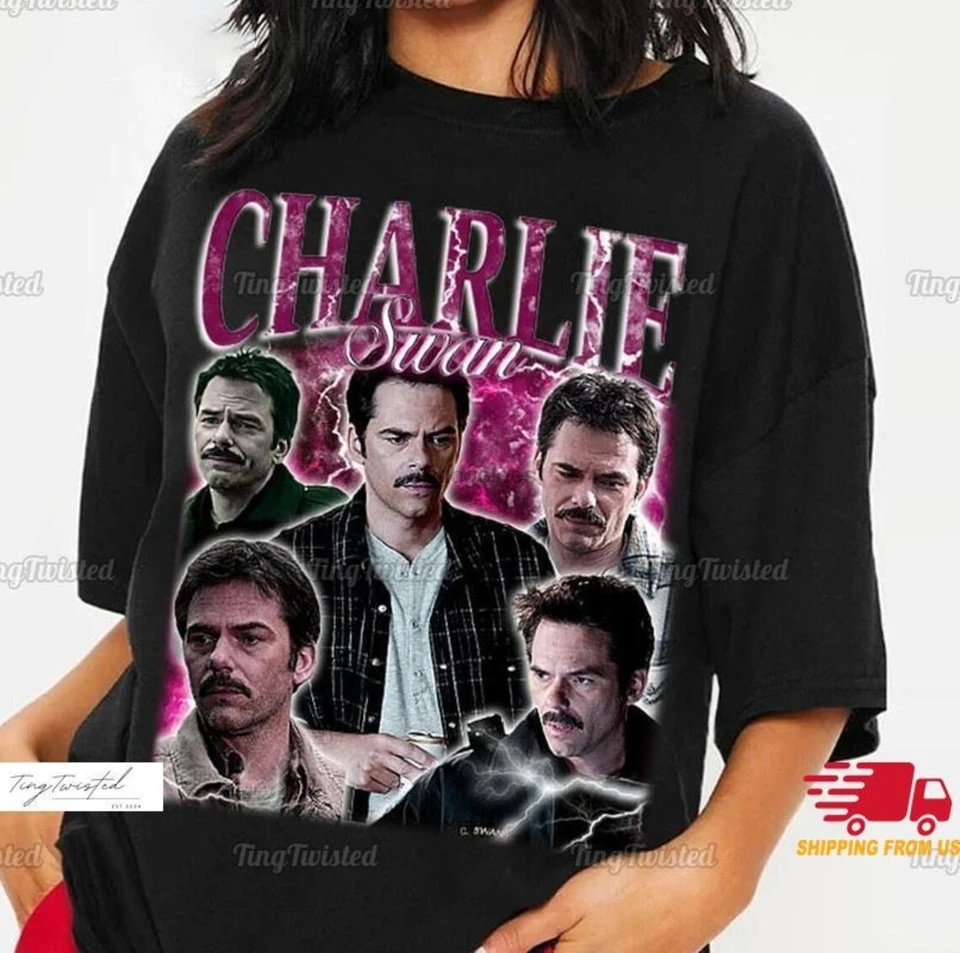 Charlie Swan Comfort Colors košeľa Charlie Swan pocta Grafické unisex tričko bootleg retro 90. Fanúšikov