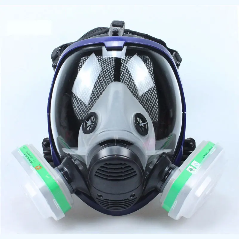 Chemická maska ​​s plným plynom 6800 7 v 1 plynovej maske prachového respirátora Farba insekticídu sprejový silikón Full Face Filter pre laboratórium