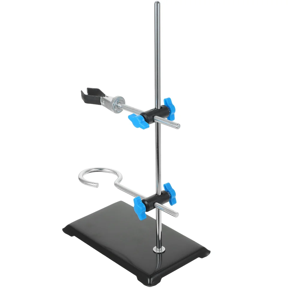 Chemické laboratórne retort stojan Clamp Clamp Mini Metal Rack Metalware Chemistry Laboratory Podporné stojany (náhodný štýl)