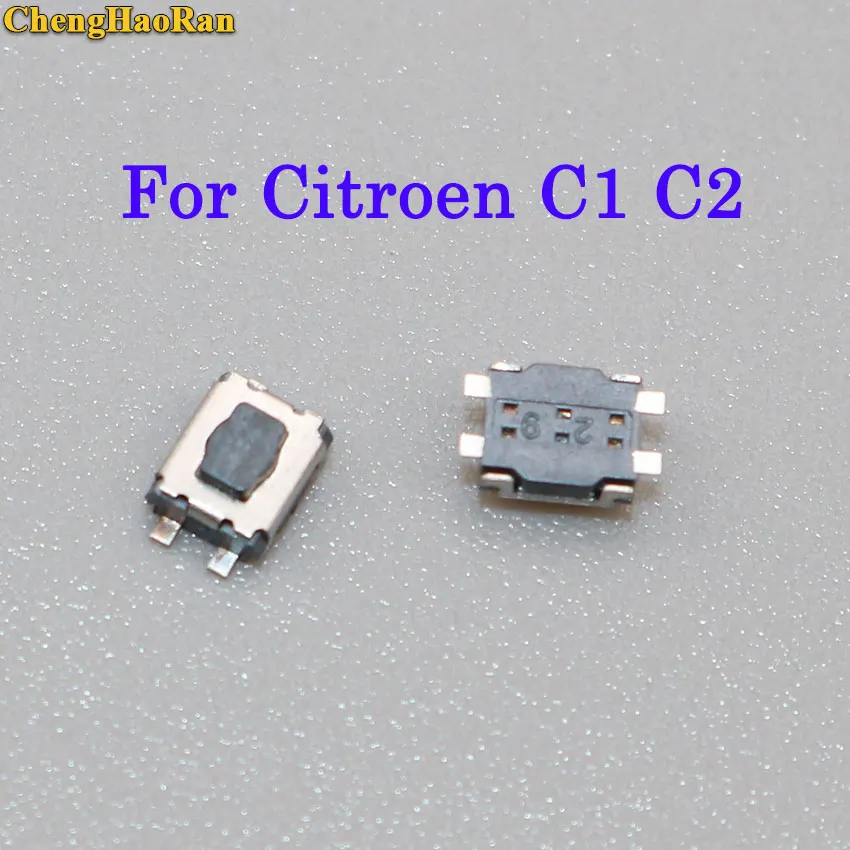 Chenghaoran 10ks/20ks mikro spínač 3x4 pre Citroen C1 C2 C3 C4 C5 C6 C8 Diaľkový kľúč FOB Spínač mikro gombíka