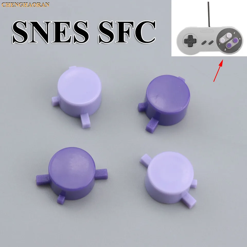 Chenghaoran 1set pre SNES Super NES plastové tlačidlá Abxy Abxy Riadiaci ovládač pre Nintendo SFC